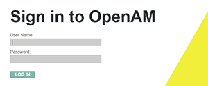 OpenAM sign in screen