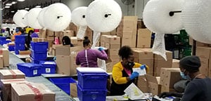 Employees at McKesson’s Memphis, Tenn. distribution center work to fulfill orders in the aftermath of February’s winter storms