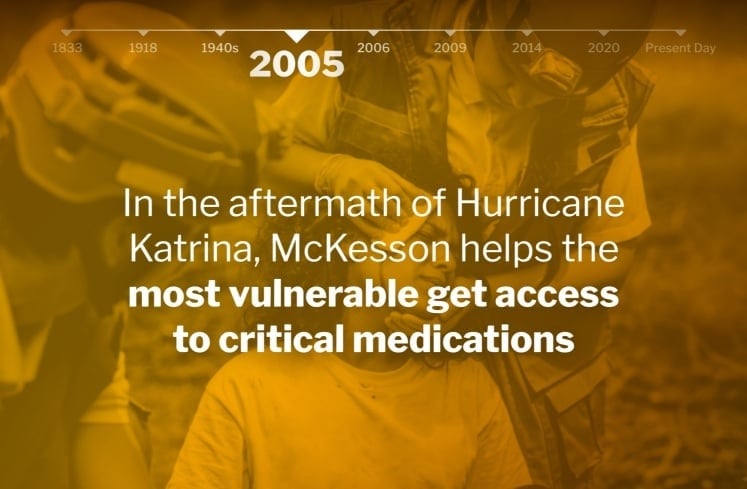 In 2005, McKesson helps the most vulnerable get access to critical medications after Hurricane Katrina.