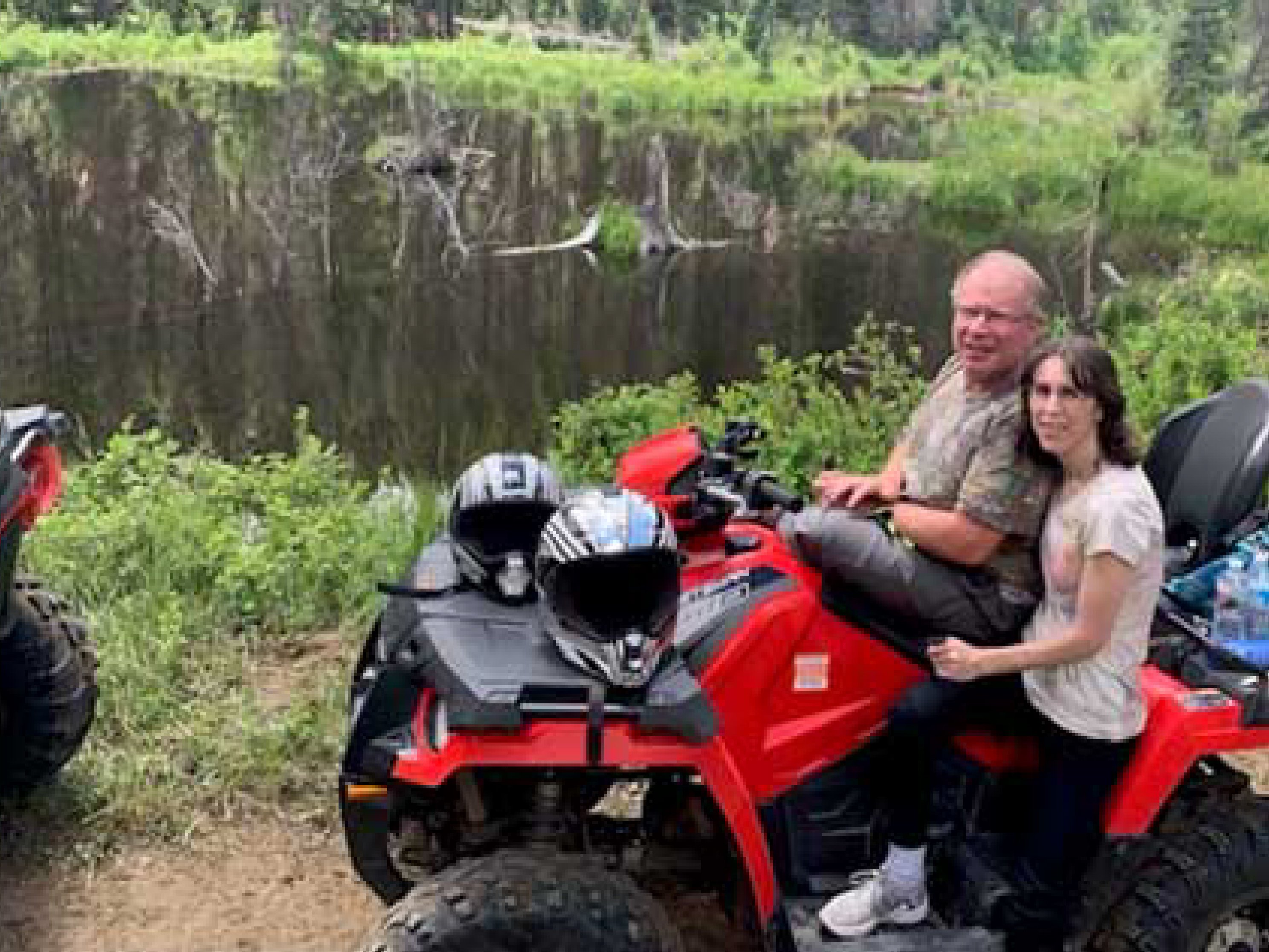 Ability ERG logo next to an image of Terry Black and his wife sitting on a four wheeler