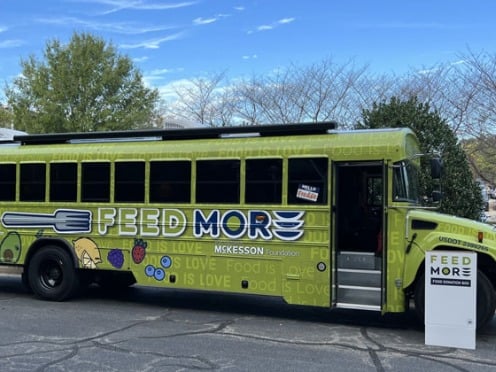 Thanks to McKesson?s donation, Feed More was able to design this bus, ?Freddie,? to increase food access to children.&nbsp;